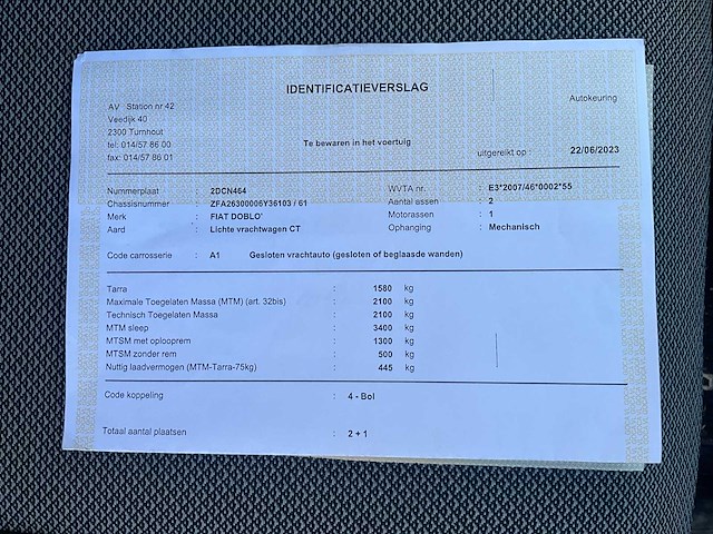 2023 fiat doblo lichte vrachtwagen - afbeelding 22 van  34