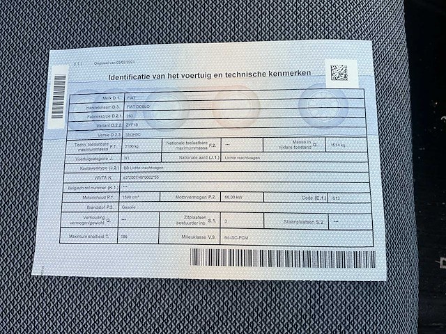 2023 fiat doblo lichte vrachtwagen - afbeelding 19 van  26