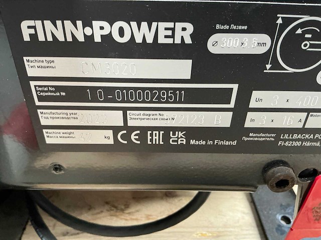 2023 finn-power cm3020 slangen afkortmachine - afbeelding 5 van  8