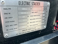 2023 hangscha cdd12 elektrische stapelaar met ingebouwde acculader - afbeelding 8 van  8