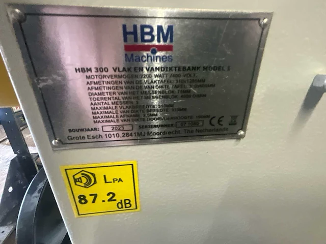 2023 hbm 300 vlak en van diktebank - afbeelding 2 van  12