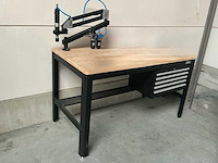 2023 hbm diverse metaalbewerkingen, werkbank met taparm voor schroefdraad te trekken. - afbeelding 8 van  8