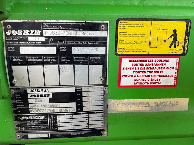2023 joskin cargo lift cl6500 kiep trailer - afbeelding 26 van  37