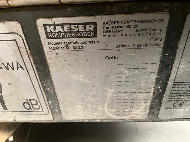 2023 kaeser m13 mobiele schroefcompressor - afbeelding 8 van  9