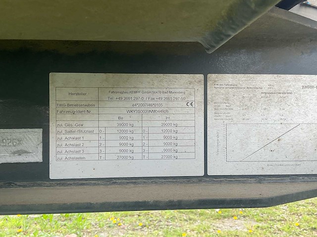 2023 kempf skm semi-trailer - afbeelding 8 van  21