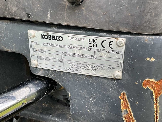 2023 kobelco sk10sr-2 e minigraafmachine - afbeelding 6 van  42