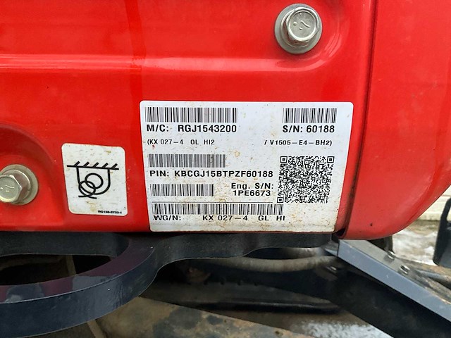 2023 kubota kx027-4 mini graafmachine - afbeelding 21 van  31