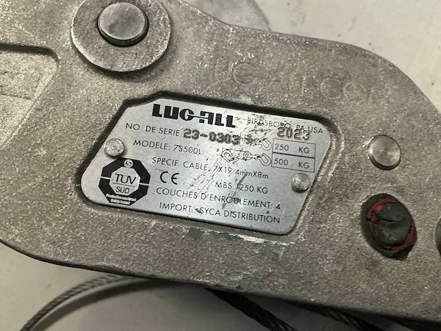 2023 lug-all 75500l hefboom kabeltakel - afbeelding 6 van  6
