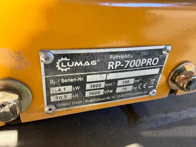2023 lumag rp-700pro trilplaat - afbeelding 8 van  8