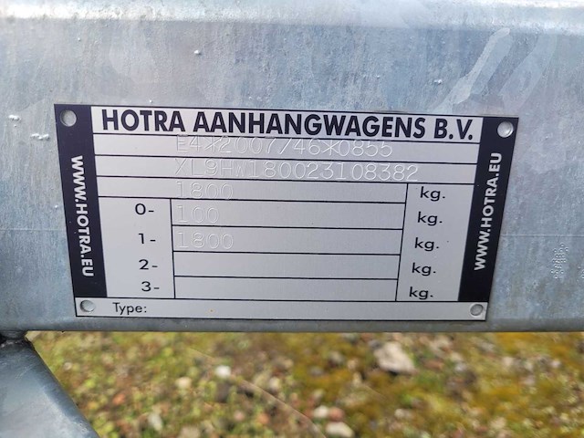 2023 mtm 1800kg geremde enkelasser haspelwagen - afbeelding 7 van  12