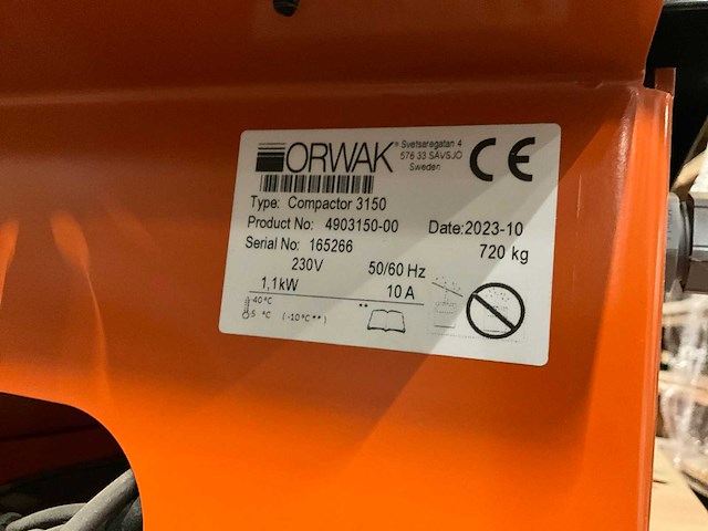 2023 orwak compact 3150 kartonpers / balenpers - afbeelding 9 van  12