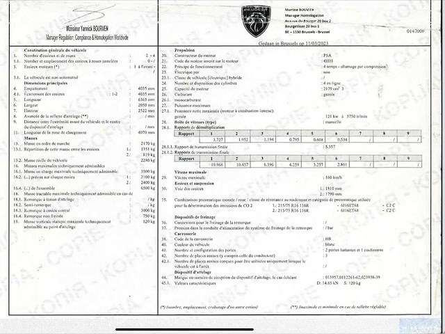 2023 peugeot boxer l4 bestelwagen 3 pers - airco - afbeelding 40 van  46