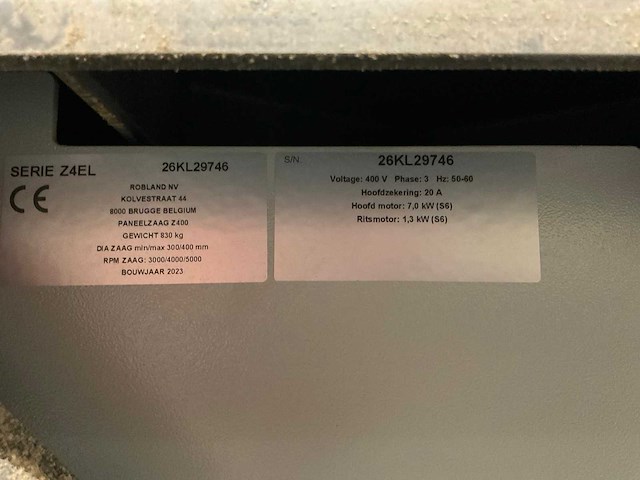 2023 robland z400-el paneelcirkelzaagmachine - afbeelding 4 van  16