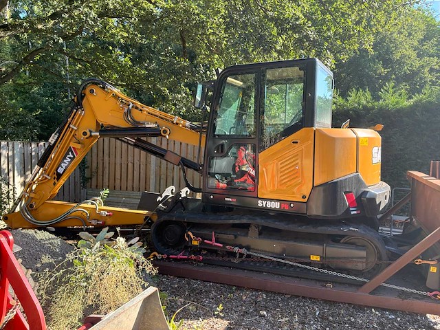 2023 sany sy80u pb rupsgraafmachine trippel arm 3 bakken - afbeelding 12 van  31