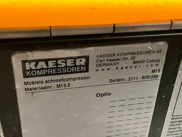 2023 sigma m13a mobiele schroefcompressor - afbeelding 4 van  8