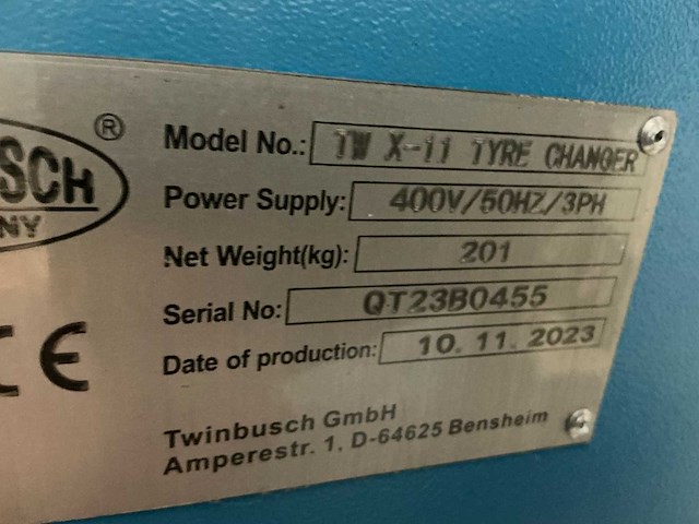 2023 twin busch tw x-11 banden de-en montageapparaat - afbeelding 2 van  5