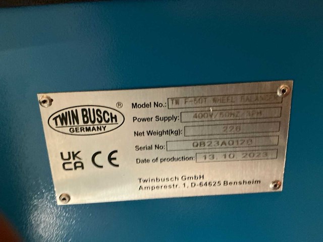 2023 twin bussch tw f-50t banden balanceerapparaat - afbeelding 2 van  4
