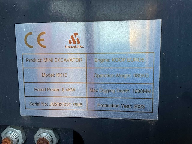 2023 united j.m. kk10 minigraafmachine - afbeelding 18 van  18