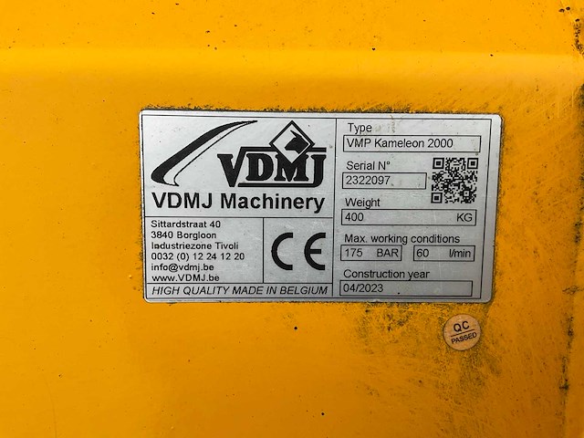 2023 vdmj vmp kameleon 2000 borstelmachine - afbeelding 3 van  11