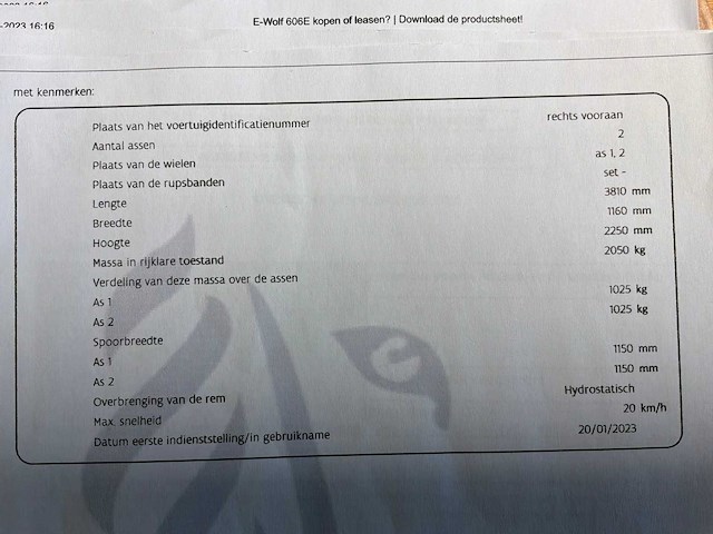 2023 wolf 606 e wiellader - afbeelding 18 van  21