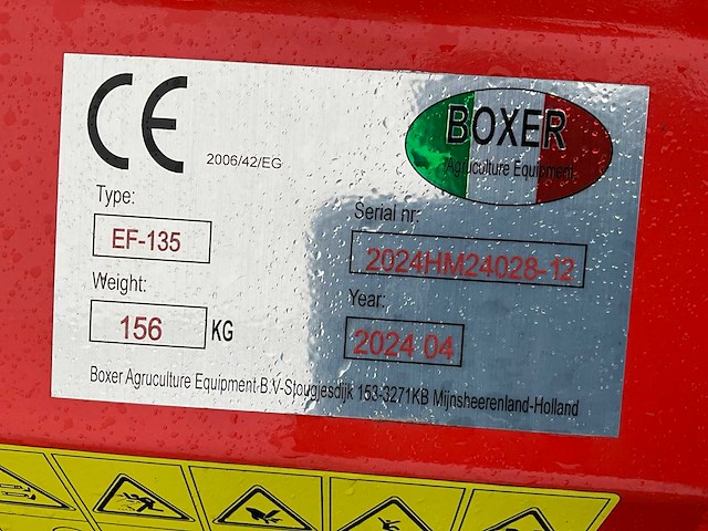 2024 boxer agri ef-135 klepelmaaier met driepuntophanging - afbeelding 4 van  4