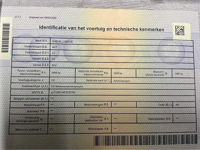 2024 cheval liberté c7 - 3.5t – dubbelas – gesloten opbouw - afbeelding 3 van  15