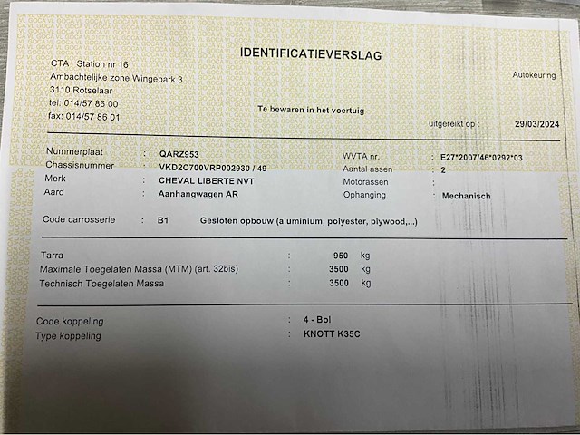 2024 cheval liberté c7 - 3.5t – dubbelas – gesloten opbouw - afbeelding 4 van  15