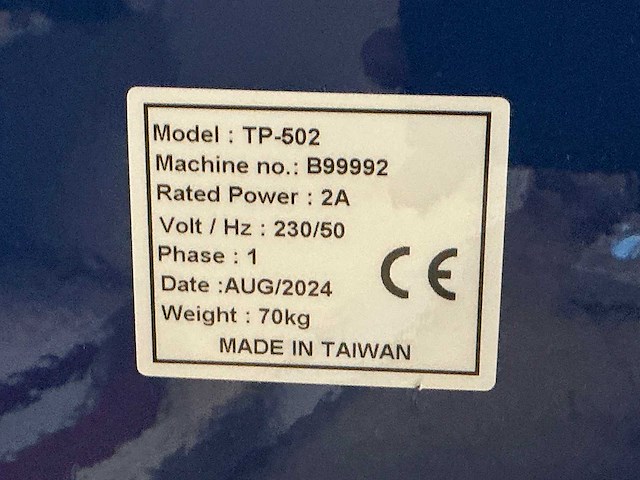 2024 contimeta tp-502 omsnoeringsapparaat - afbeelding 3 van  4