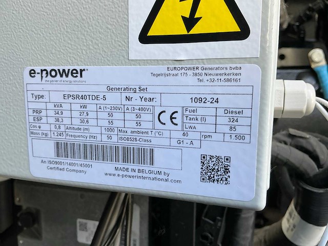 2024 e-power p-grid 160-70-40 / epsr40tde-5 hybride stroomaggregaat - afbeelding 2 van  10