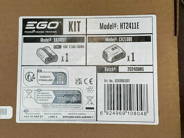2024 ego ht24101e accu heggenschaar - afbeelding 3 van  3