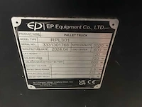 2024 ep equipment rpl301 elektrische palletwagen - afbeelding 3 van  11