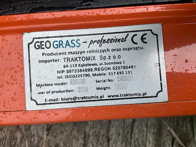 2024 geo grass professional rds100 - trommelmaaier - afbeelding 2 van  5