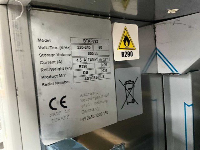 2024 ggm gastro btkf892 rvs vriezer - afbeelding 2 van  6