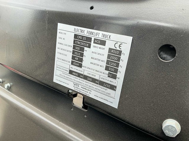 2024 hangcha cpd 25 vorkheftruck - afbeelding 2 van  11