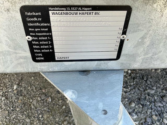 2024 hapert sapphire aanhangwagen *ongebruikt/garantie* - afbeelding 8 van  9