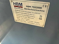 2024 hbm 75x200 backstand bandschuurmachine - afbeelding 5 van  5