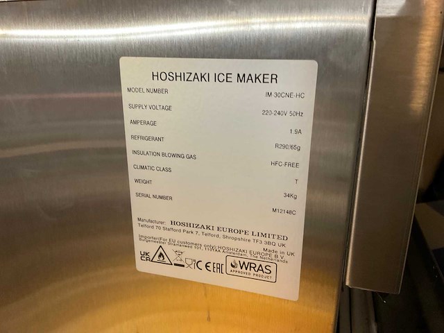 2024 hoshizaki im-30cne-hc ijsblokjesmachine - afbeelding 3 van  8