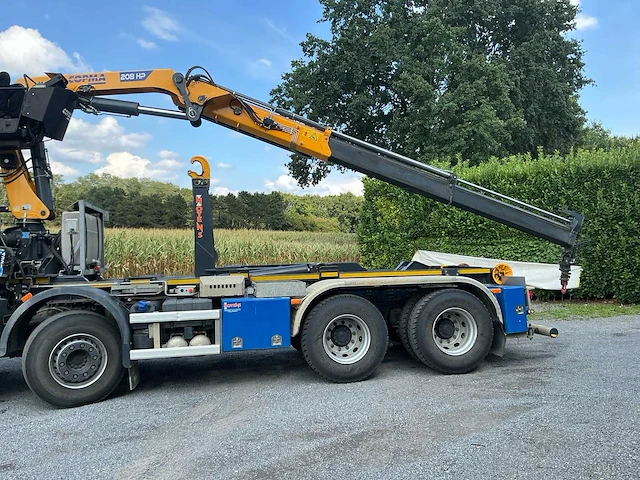 2024 iveco x-way 460 vrachtwagen met mec containerhaaksysteem en copma kraan - afbeelding 15 van  44