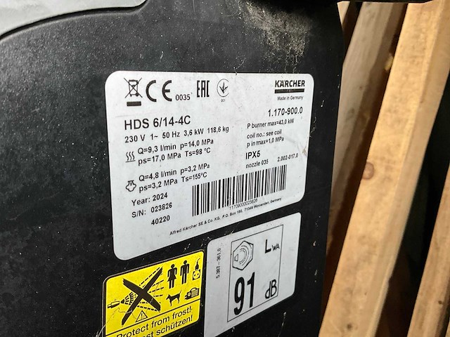 2024 karcher hds6/14-4c hogedrukreiniger - afbeelding 4 van  4