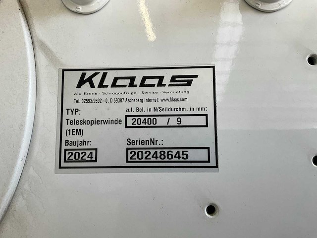 2024 klaas k400 rsx aluminium aanhangerkraan - afbeelding 25 van  56