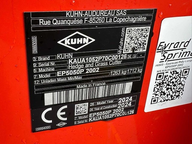 2024 kuhn poly-langer ep5050p andere tractor hydraulische landbouwmachines/maaier/borstelsnijder - afbeelding 8 van  8