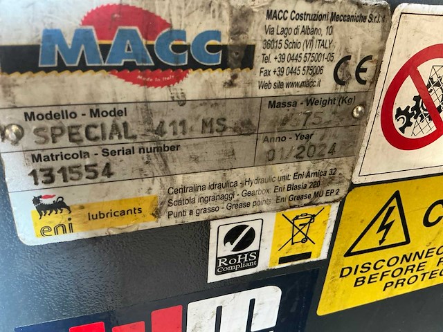2024 macc special 411 ms metalen horizontale bandzaagmachine - afbeelding 13 van  13