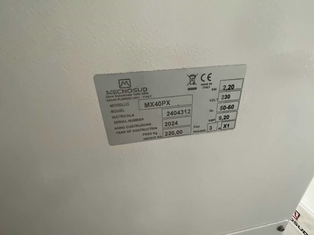 2024 mecnosud mx40px bakkerijmachines, overigen - afbeelding 8 van  8