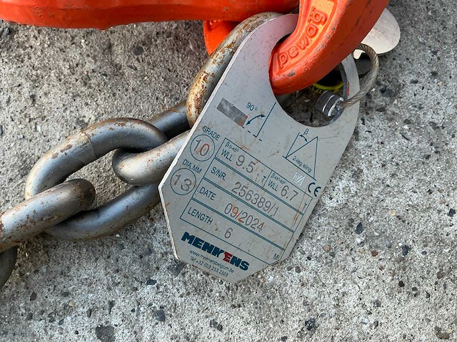 2024 mennens 2 sprong 9.5t zware hijsketting - afbeelding 4 van  5