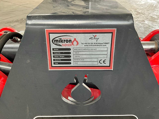 2024 mikron hidrolik mhk-e90 clamshell bucket graafbak 90cm - afbeelding 5 van  10
