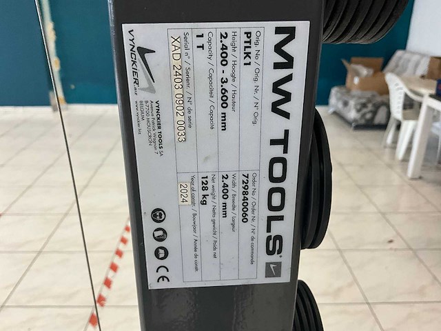 2024 mw tools ptlk1 hijsbrug voor fietsenherstel - afbeelding 5 van  5