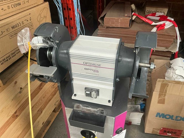 2024 optimum optigrind gu20 dubbelsteen slijpmolen op voet - afbeelding 1 van  7