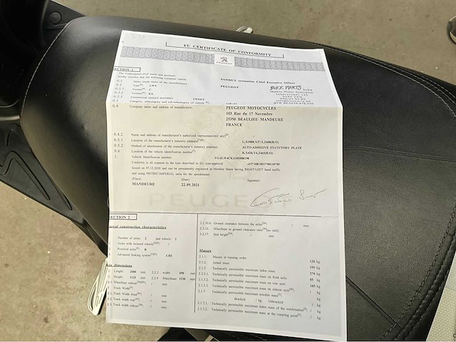 2024 peugeot tweet lw4 scooter - afbeelding 8 van  8