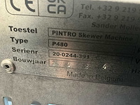 2024 pinter p480 professionele saté-/brochettemachines van pintro - afbeelding 6 van  7