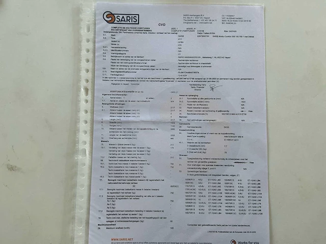 2024 saris bagage aanhangwagen - afbeelding 2 van  10